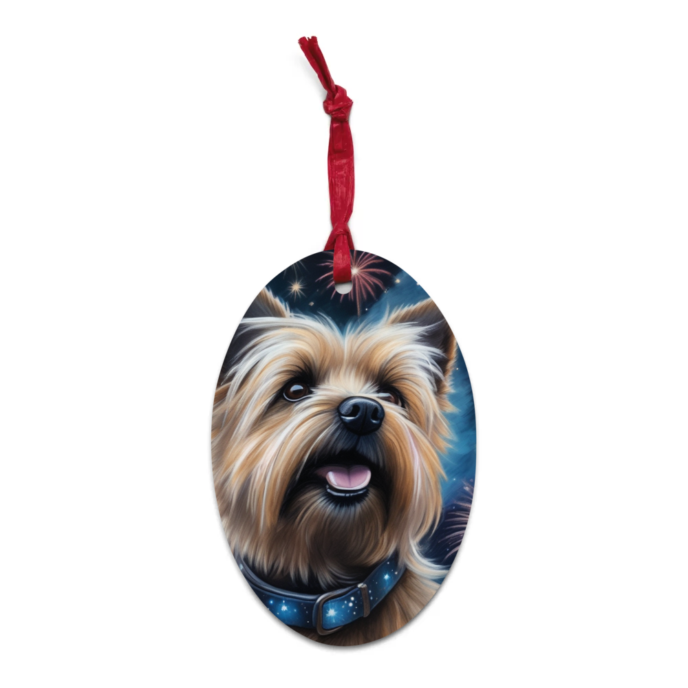 PugMug Custom Cairn Terrier Wooden Ornament