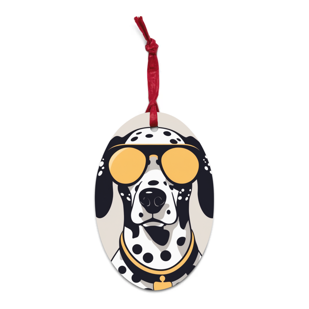 PugMug Custom Dalmatian Wooden Ornament