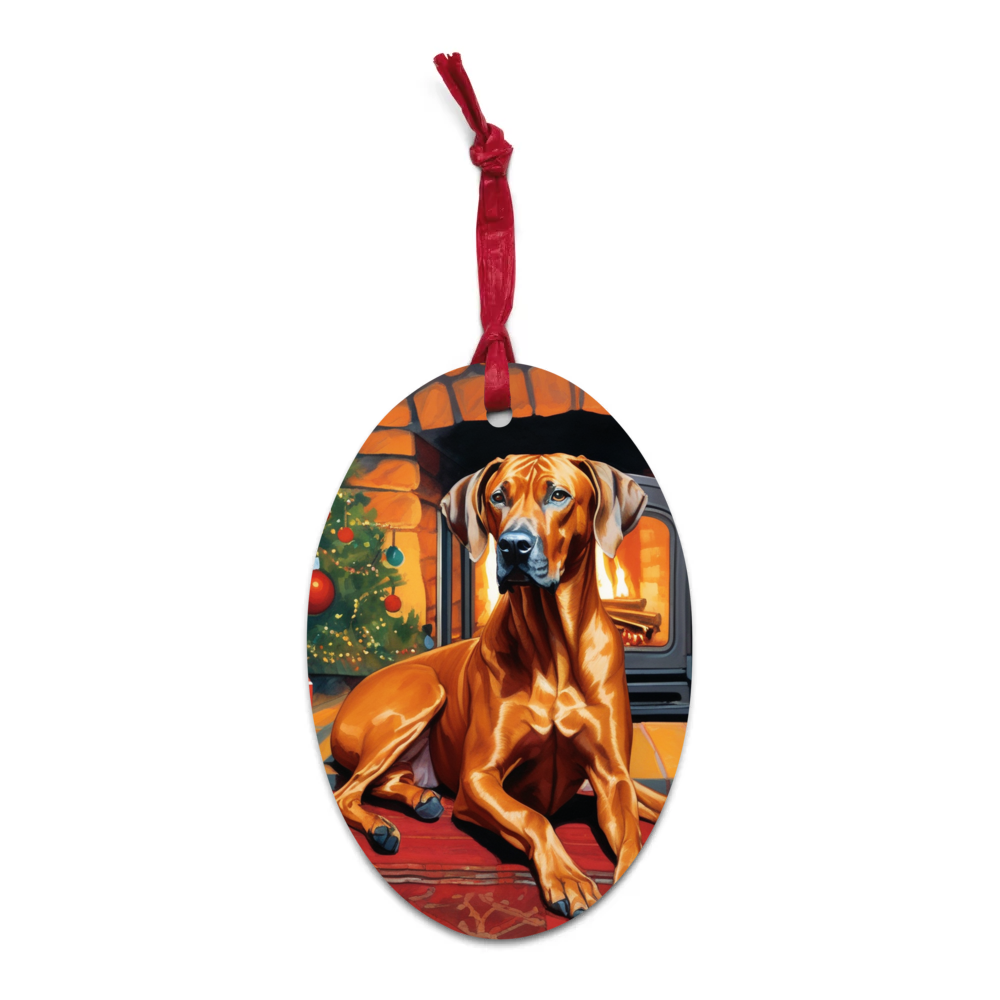 PugMug Custom Rhodesian Ridgeback Wooden Ornament