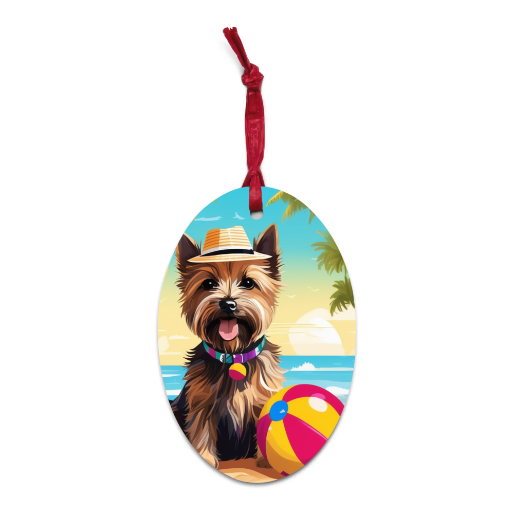 PugMug Custom Cairn Terrier Wooden Ornament