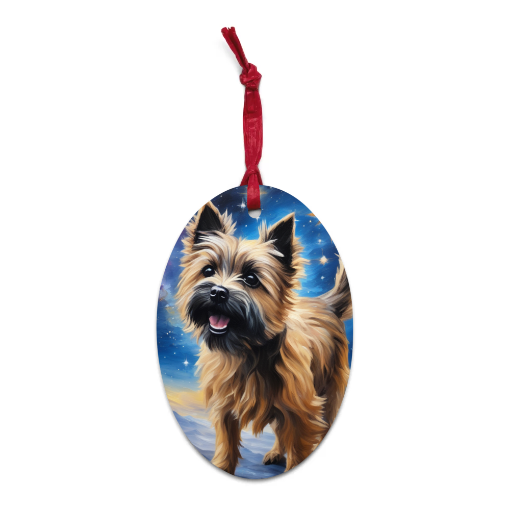 PugMug Custom Cairn Terrier Wooden Ornament