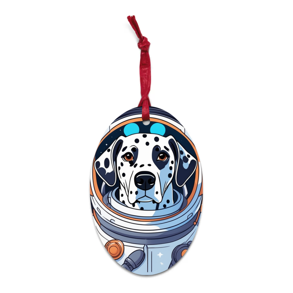 PugMug Custom Dalmatian Wooden Ornament