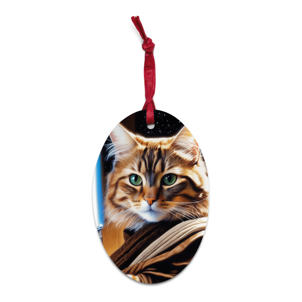 PugMug Custom Tabby Companion Cat Wooden Ornament
