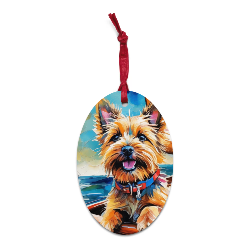 PugMug Custom Cairn Terrier Wooden Ornament