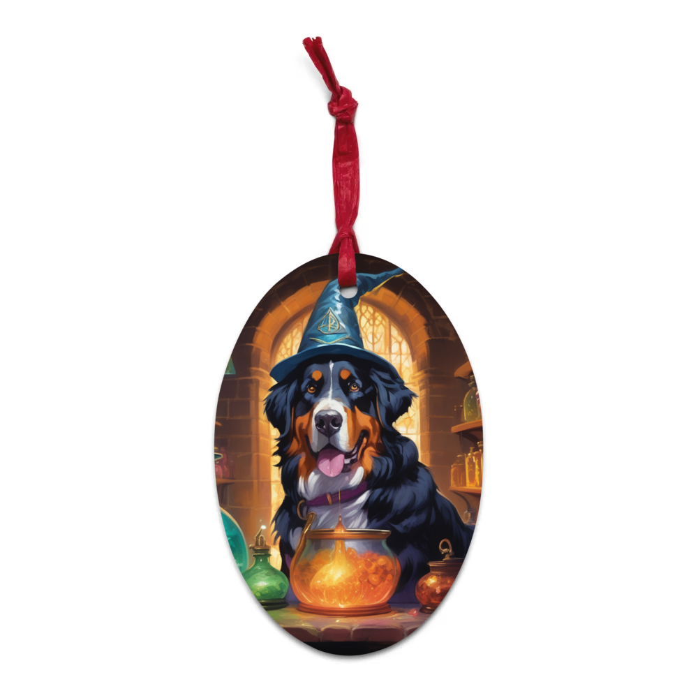 PugMug Custom Bernese Mountain Dog Wooden Ornament