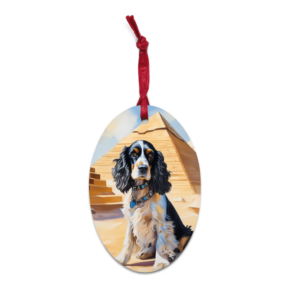PugMug Custom Cocker Spaniel Wooden Ornament