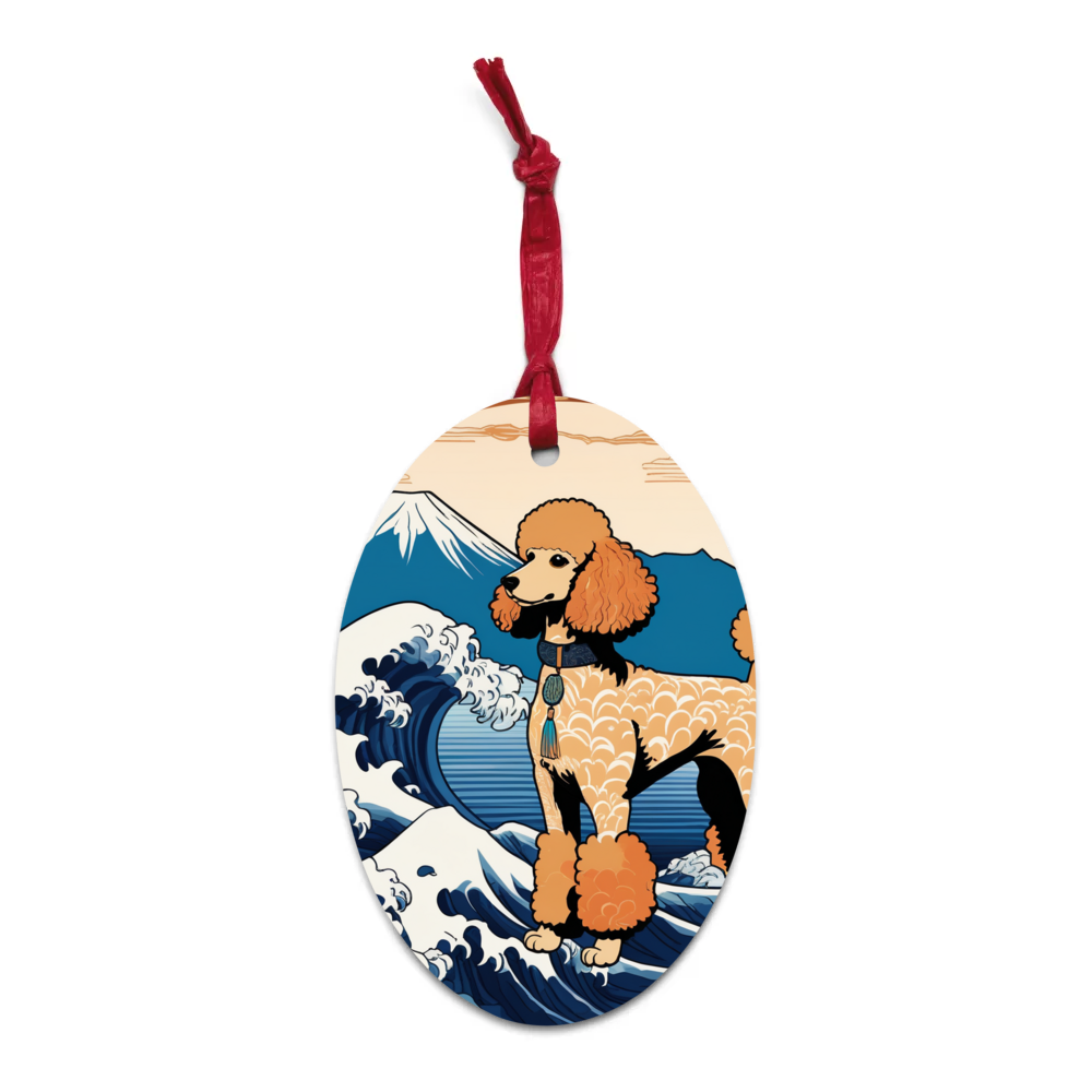 PugMug Custom Tan Poodle Wooden Ornament
