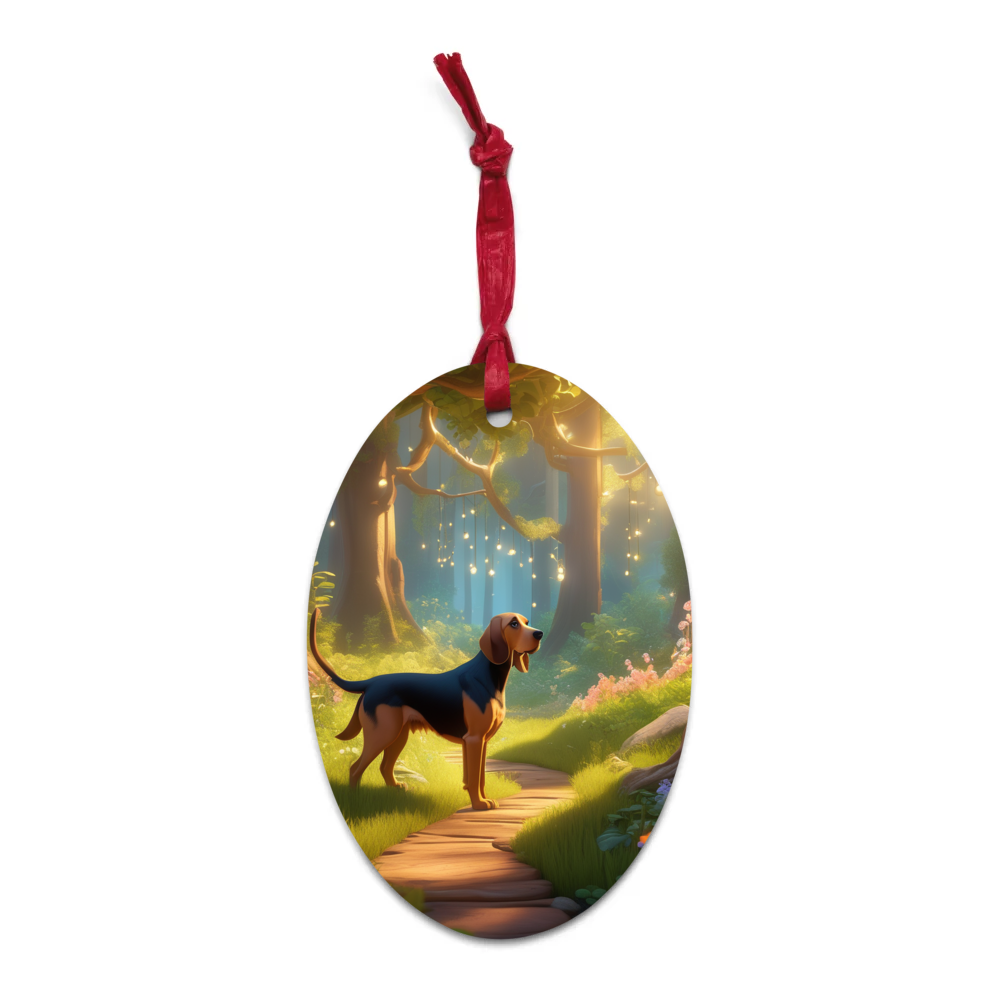 PugMug Custom Bloodhound Wooden Ornament