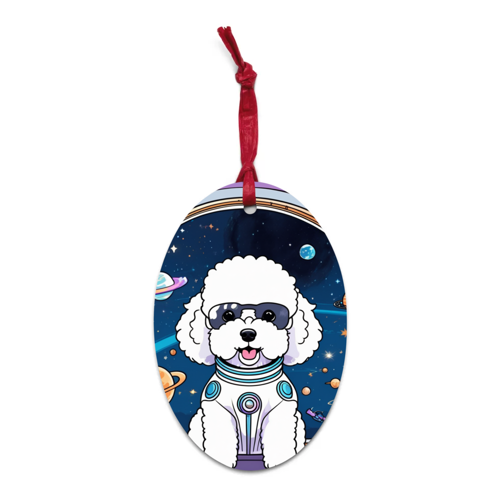 PugMug Custom Bichons Frise Wooden Ornament