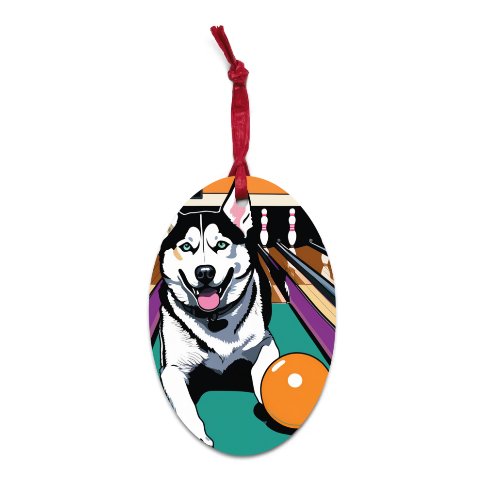 PugMug Custom Siberian Husky Wooden Ornament
