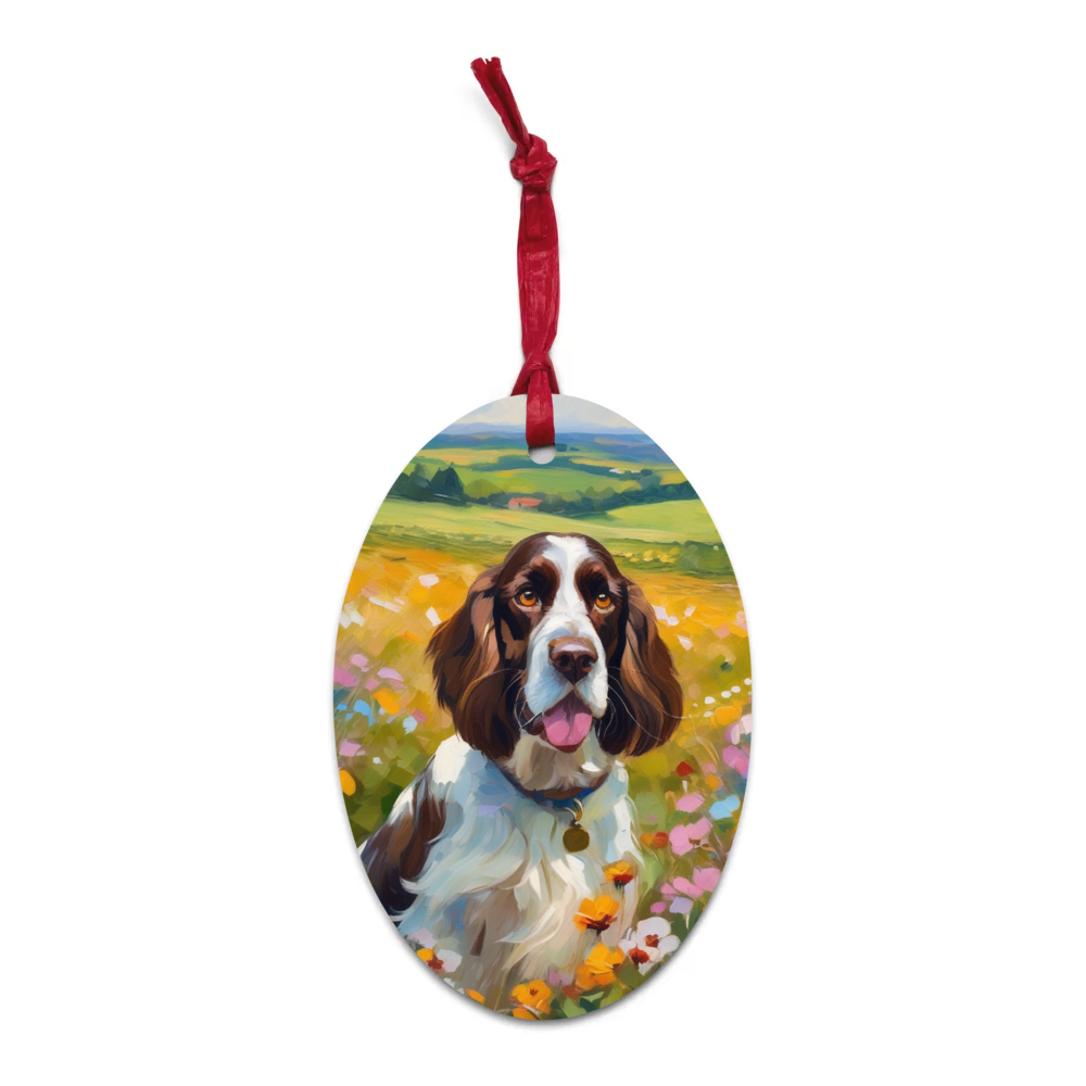 PugMug Custom English Springer Spaniel Wooden Ornament