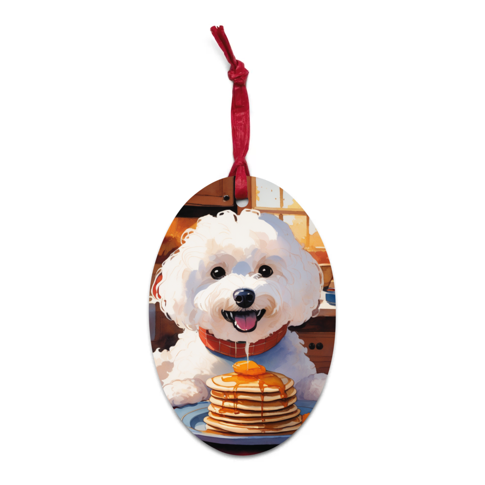 PugMug Custom Bichons Frise Wooden Ornament