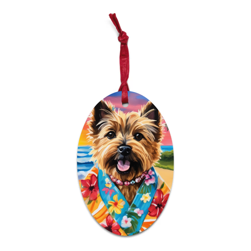 PugMug Custom Cairn Terrier Wooden Ornament
