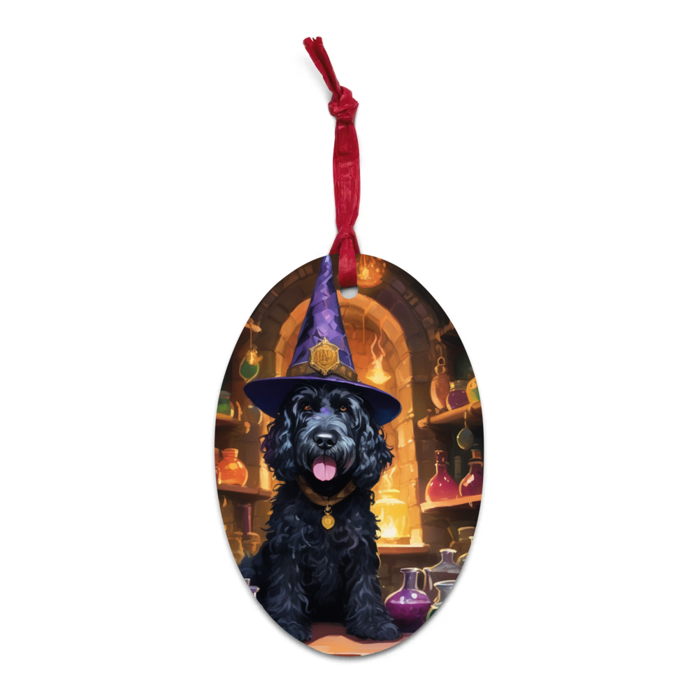 PugMug Custom Portuguese Water Dog Wooden Ornament