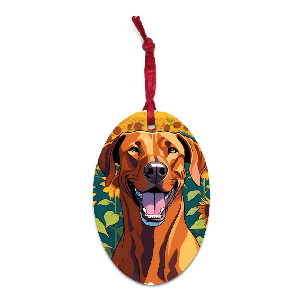PugMug Custom Rhodesian Ridgeback Wooden Ornament