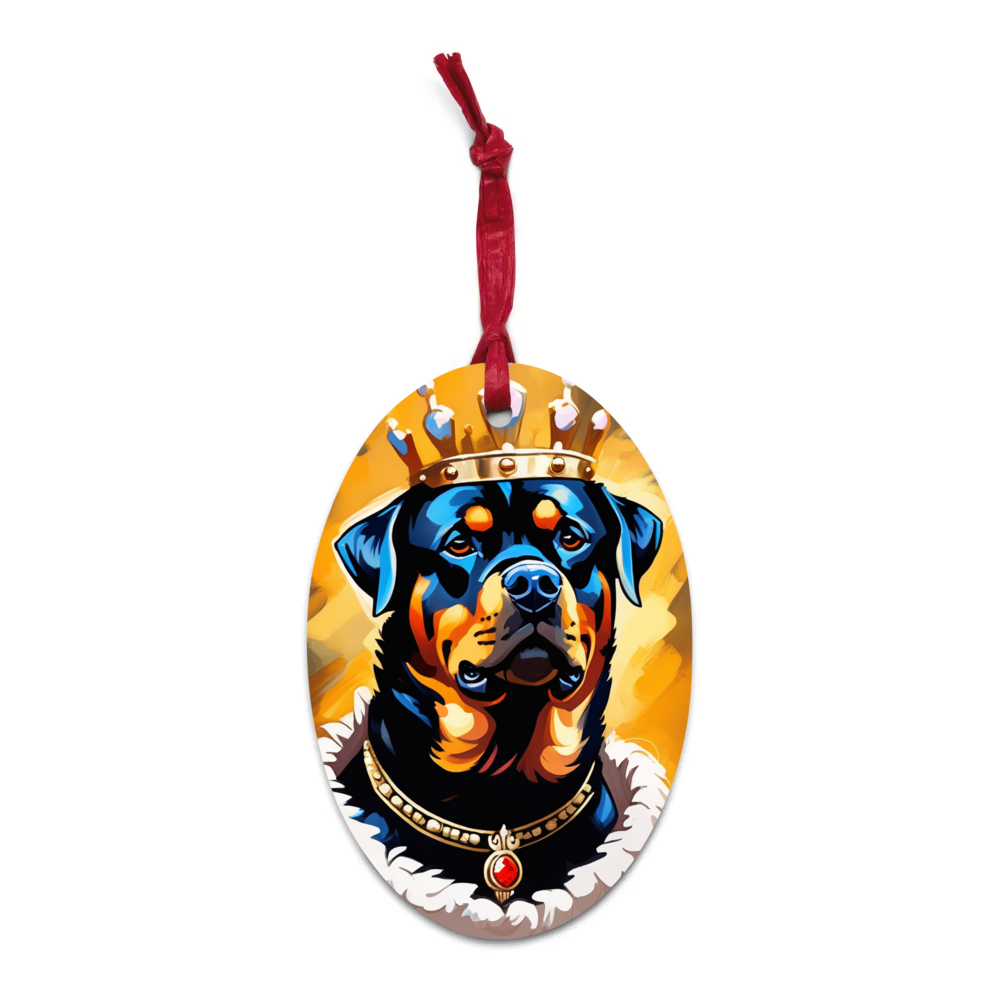 PugMug Custom Rottweiler Wooden Ornament