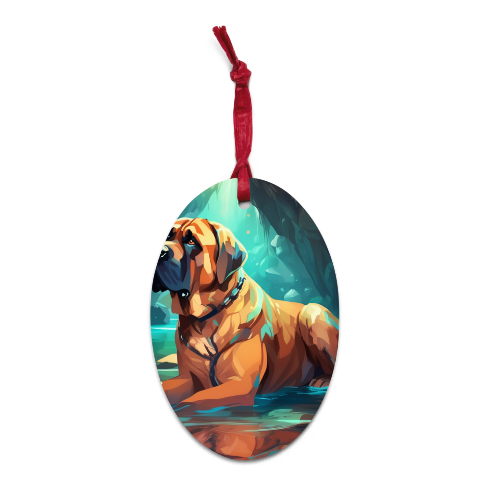 PugMug Custom Mastiff Wooden Ornament