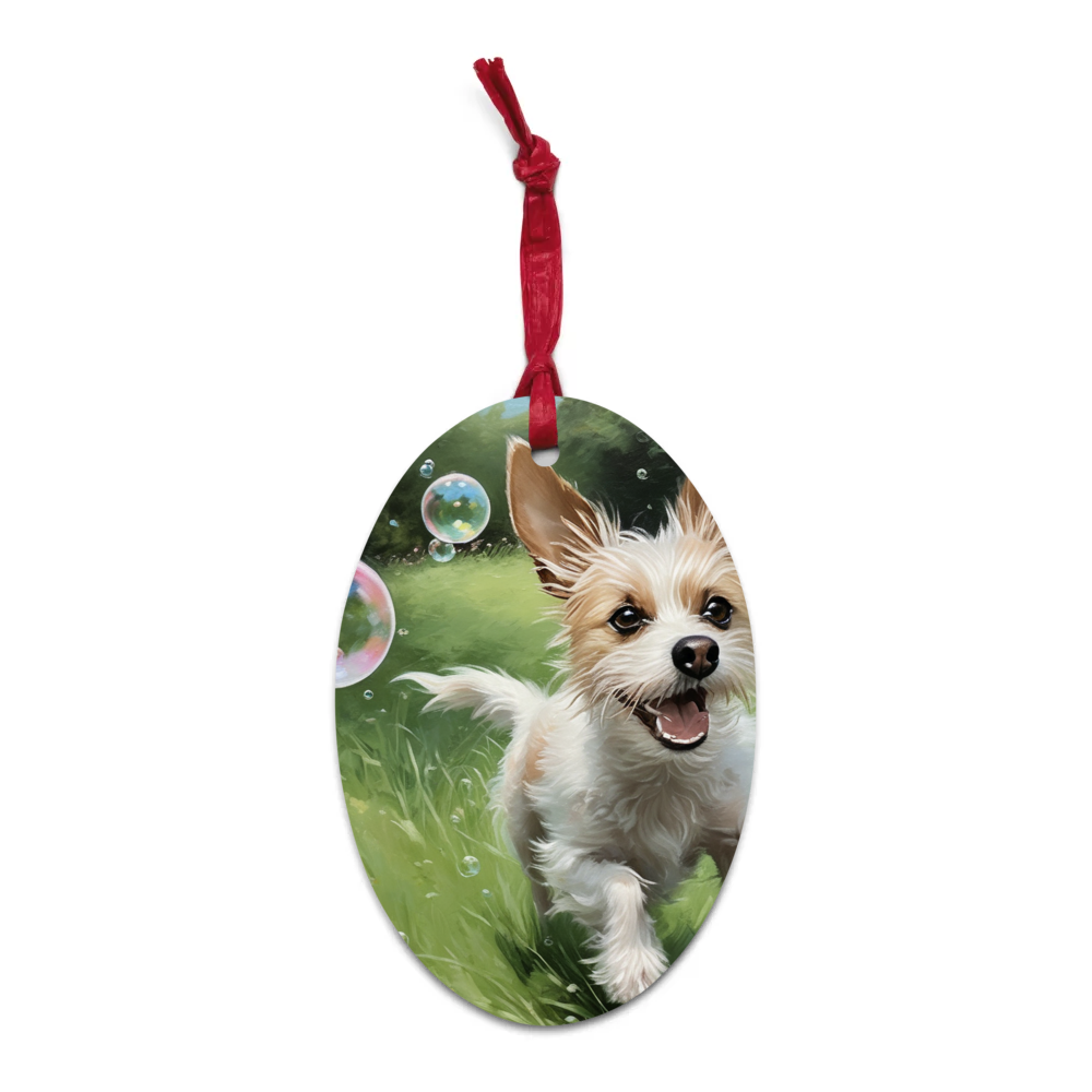 PugMug Custom Luna Wooden Ornament