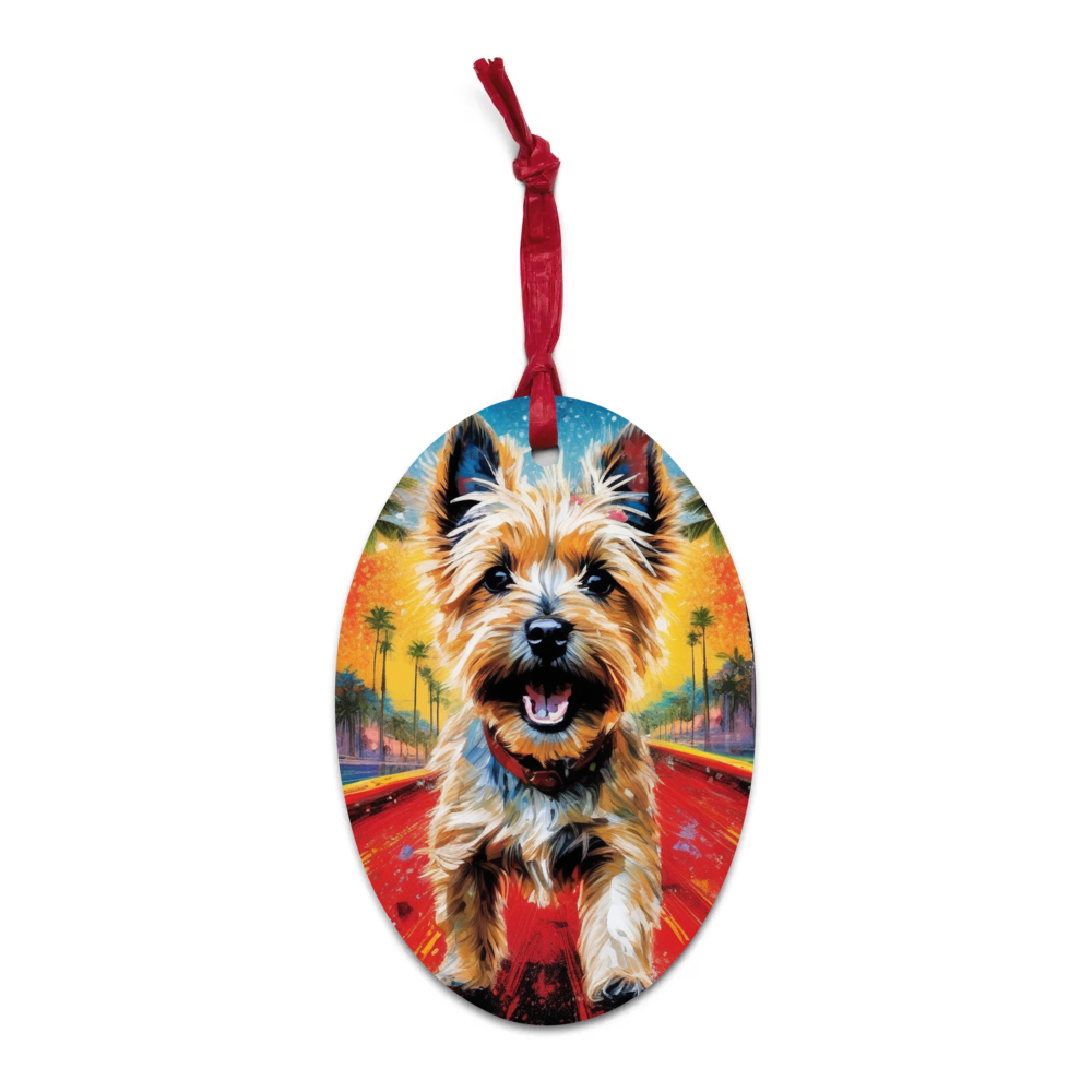PugMug Custom Cairn Terrier Wooden Ornament