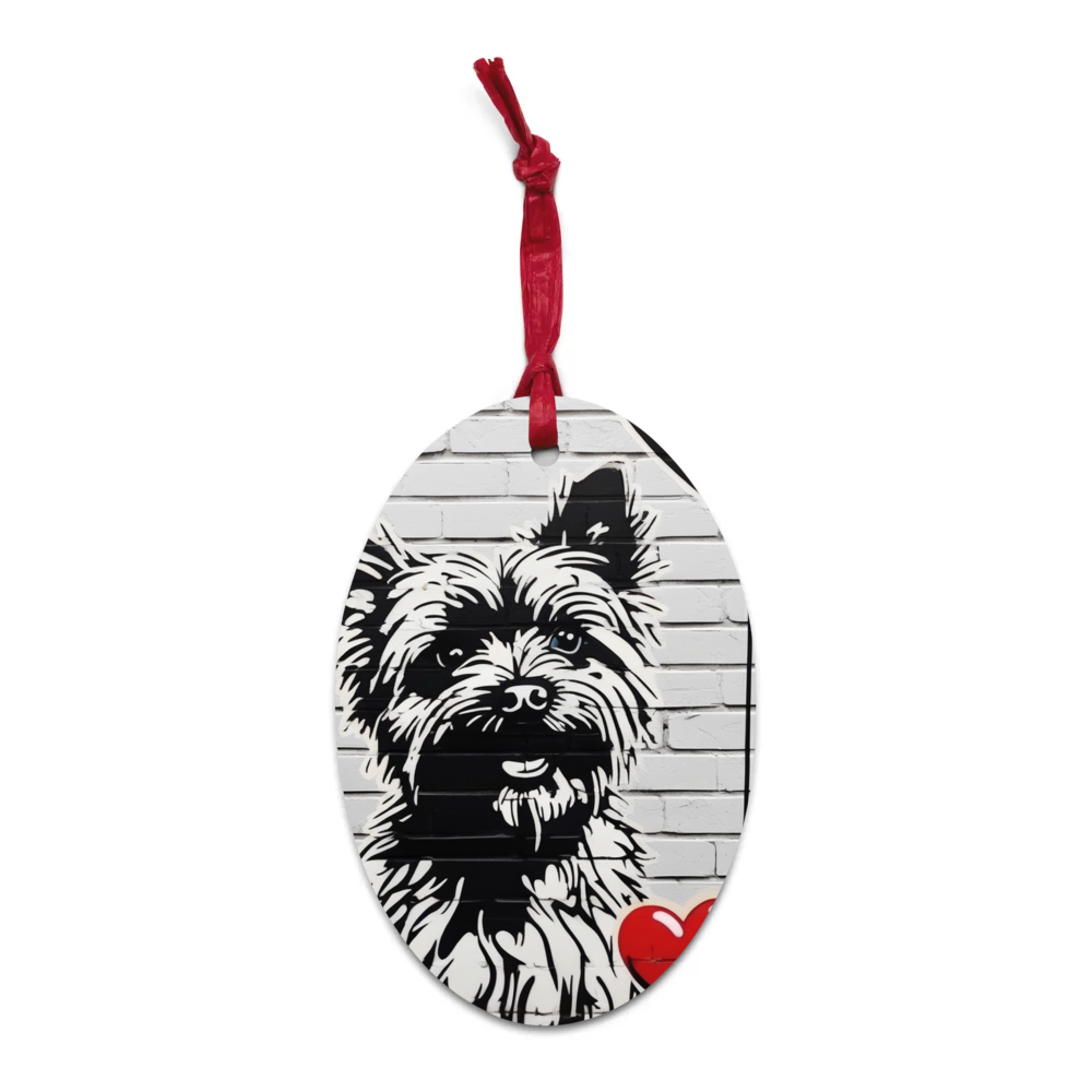 PugMug Custom Cairn Terrier Wooden Ornament