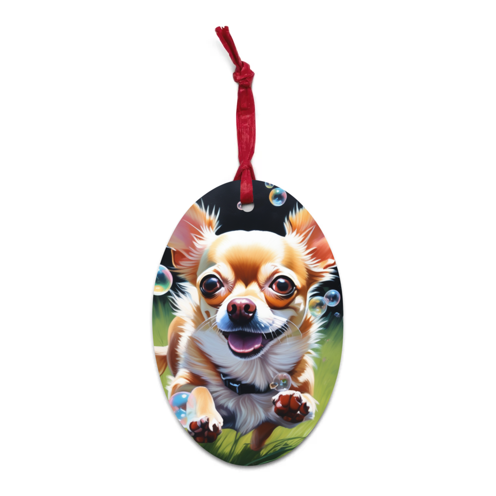 PugMug Custom Chihuahua Wooden Ornament