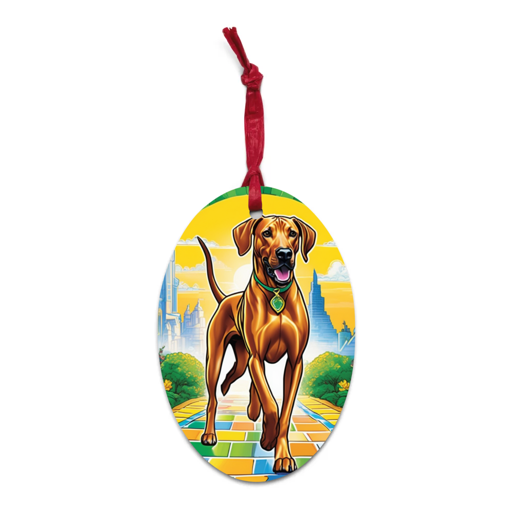 PugMug Custom Rhodesian Ridgeback Wooden Ornament