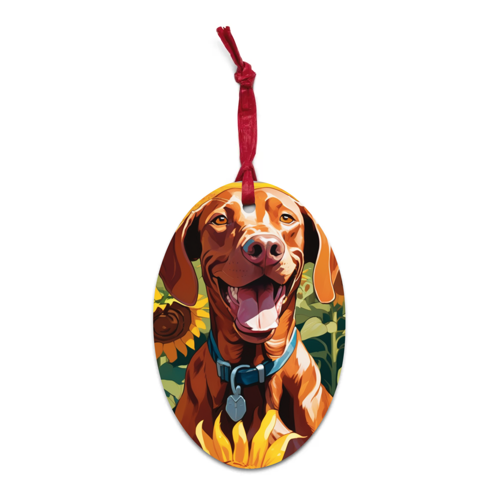 PugMug Custom Vizsla Wooden Ornament