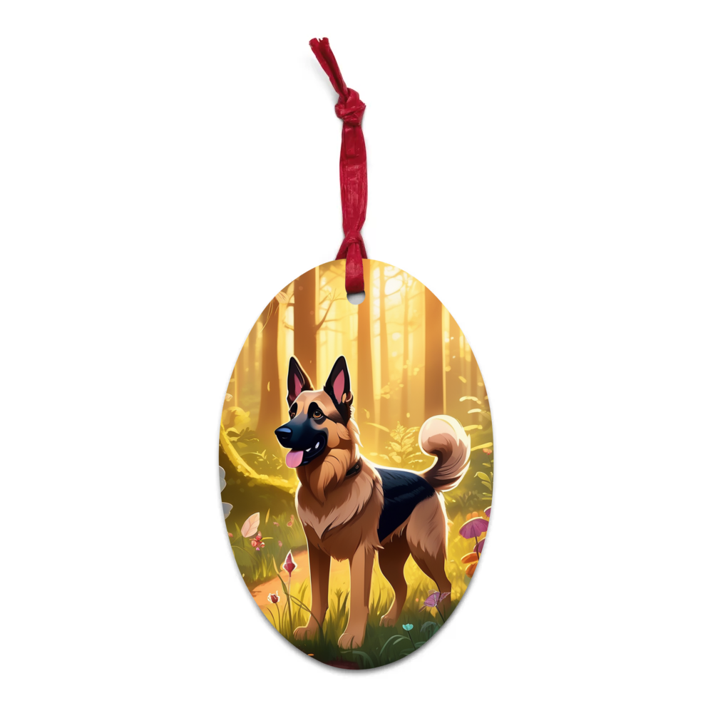 PugMug Custom German Shepherd Dog Wooden Ornament