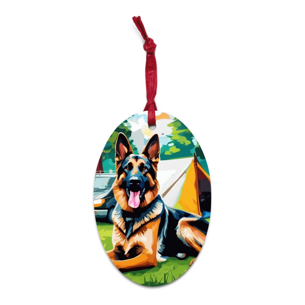 PugMug Custom German Shepherd Dog Wooden Ornament