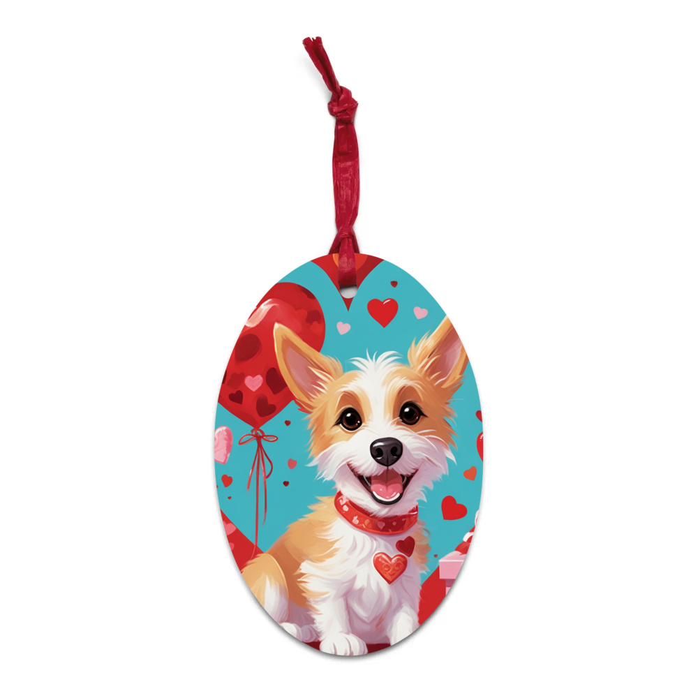 PugMug Custom Luna Wooden Ornament