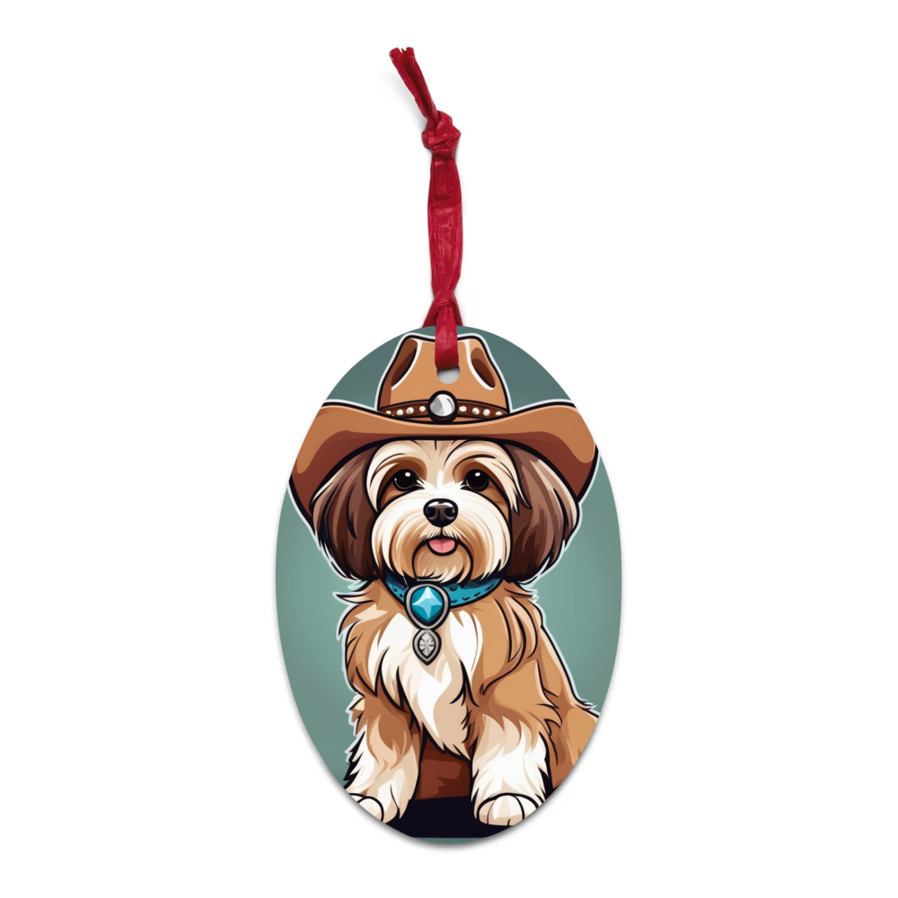 PugMug Custom Tan Havanese Dog Wooden Ornament