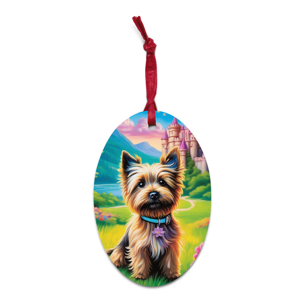 PugMug Custom Cairn Terrier Wooden Ornament