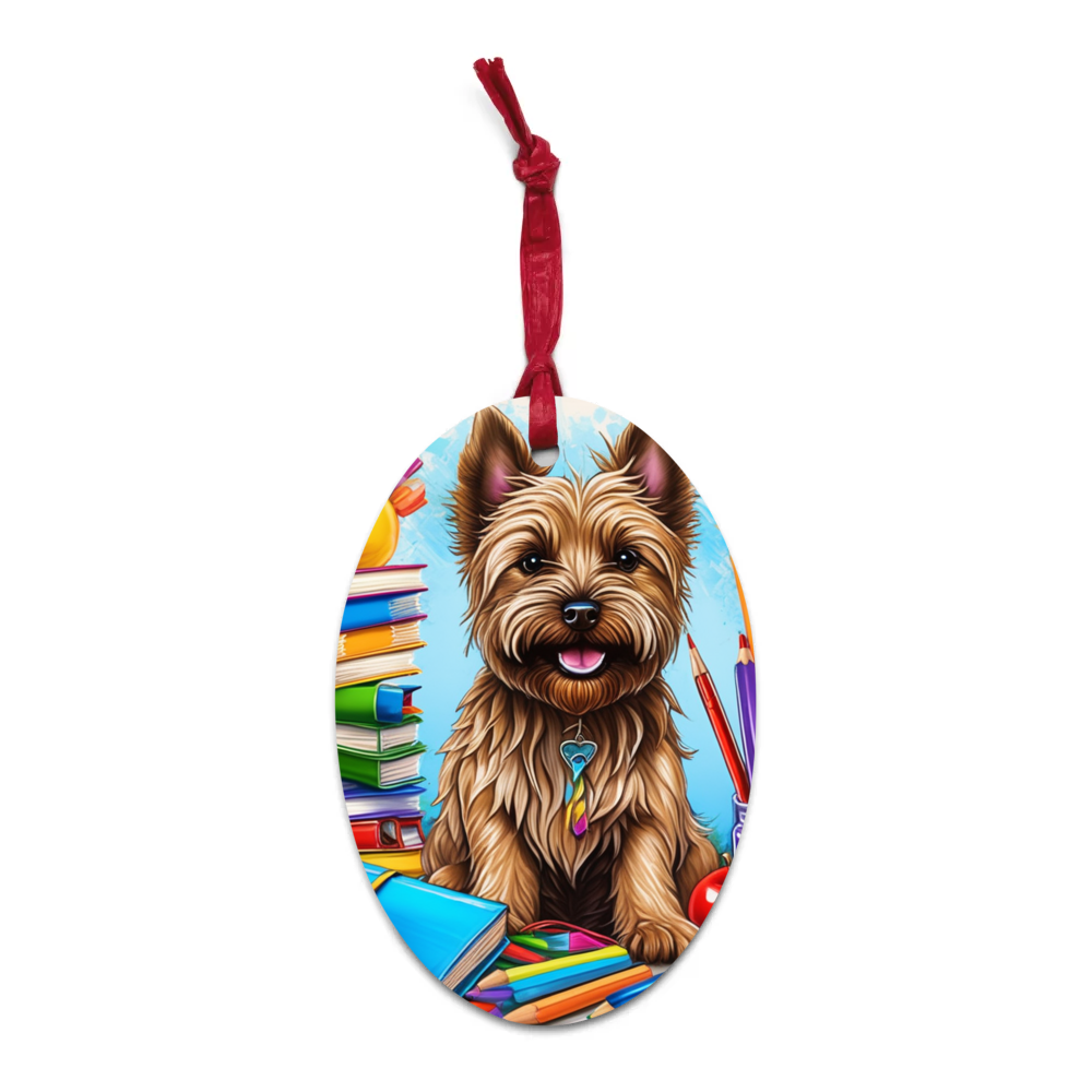 PugMug Custom Cairn Terrier Wooden Ornament