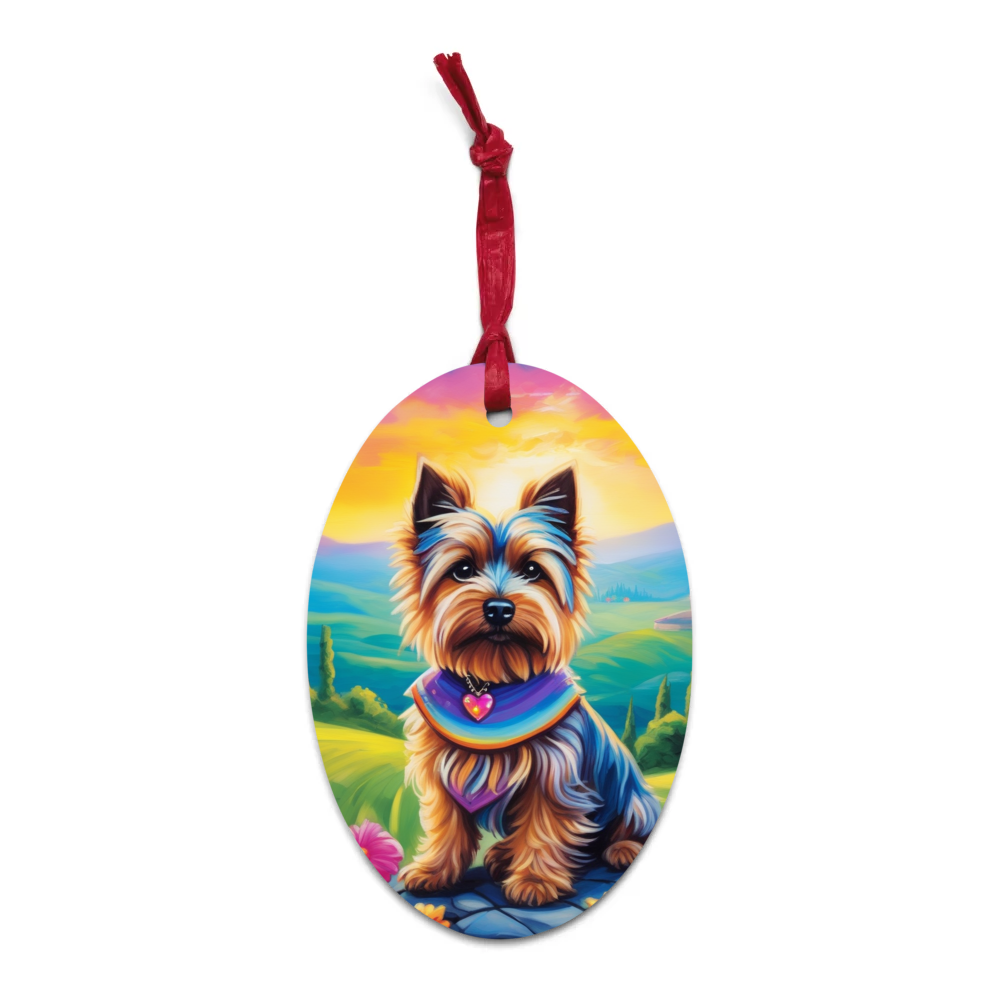 PugMug Custom Cairn Terrier Wooden Ornament
