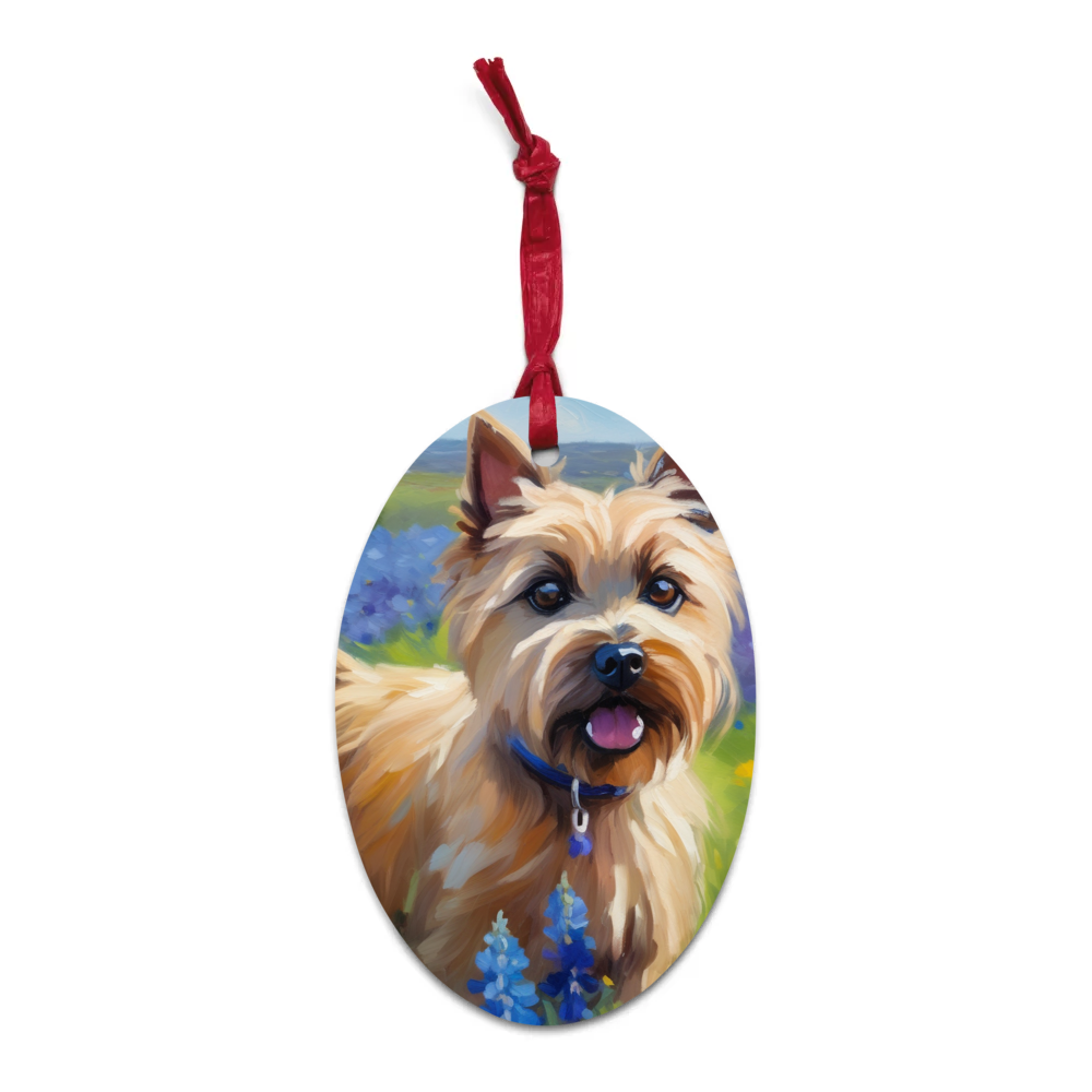 PugMug Custom Cairn Terrier Wooden Ornament