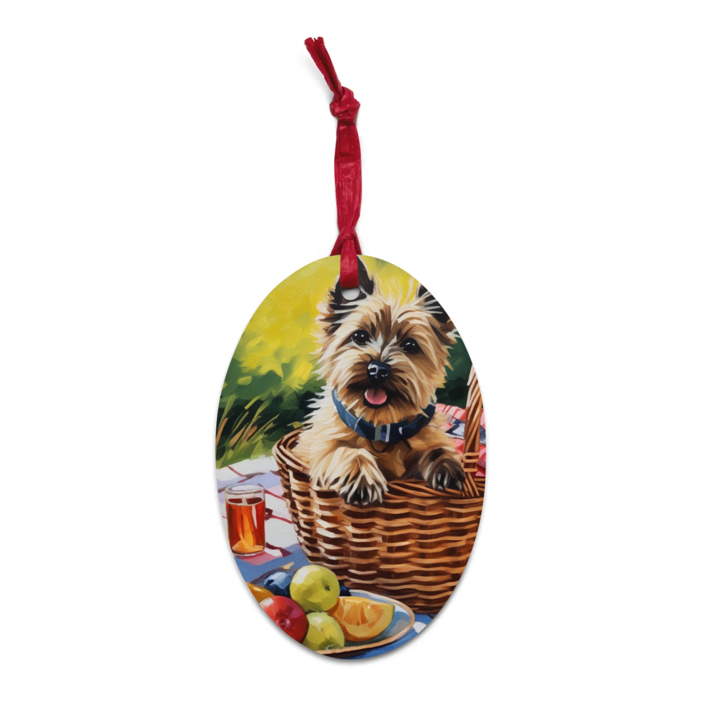 PugMug Custom Cairn Terrier Wooden Ornament