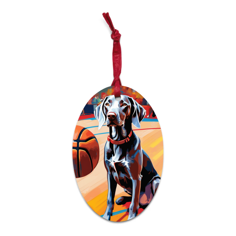 PugMug Custom Weimaraner Wooden Ornament
