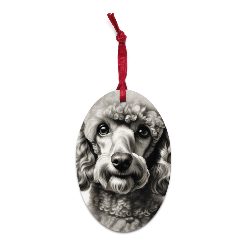PugMug Custom Tan Poodle Wooden Ornament