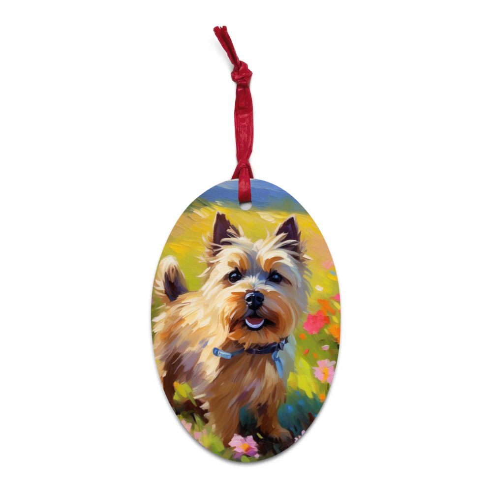 PugMug Custom Cairn Terrier Wooden Ornament