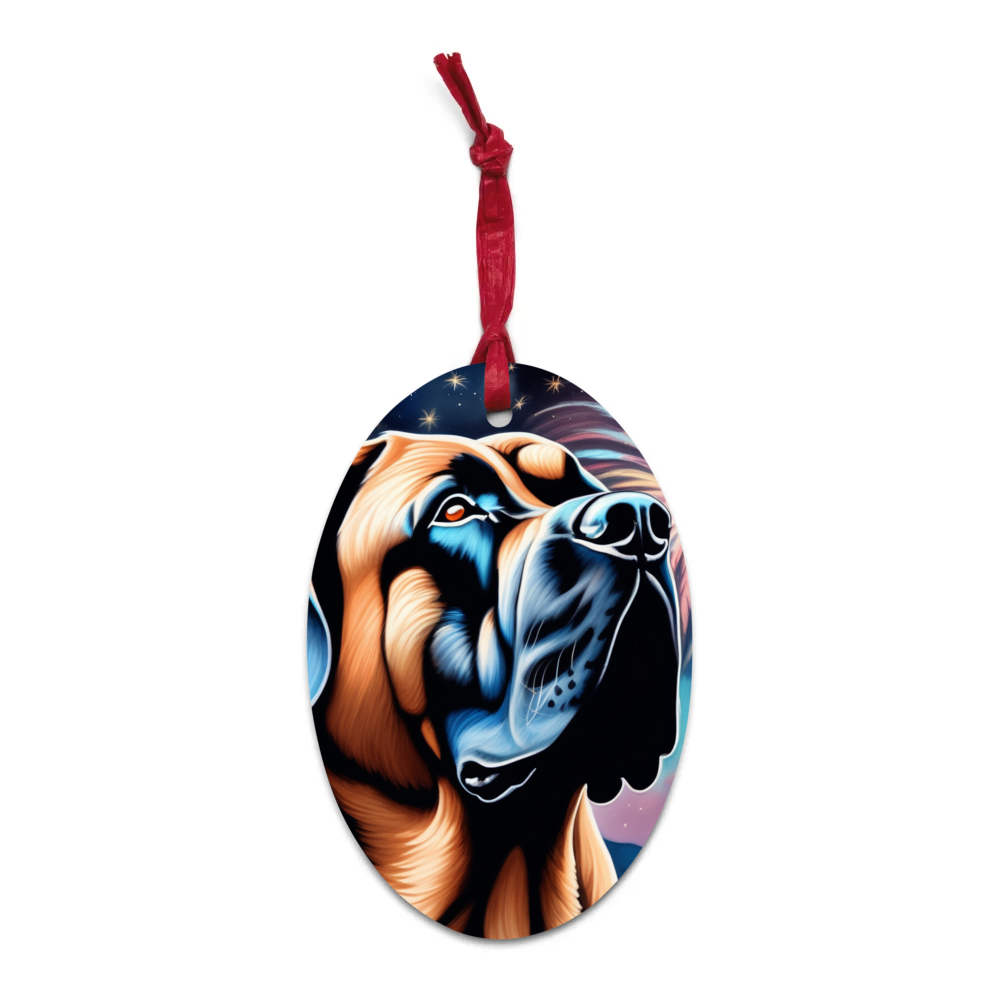 PugMug Custom Mastiff Wooden Ornament