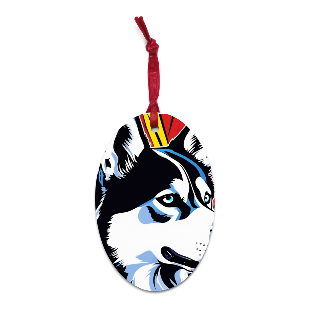 PugMug Custom Siberian Husky Wooden Ornament