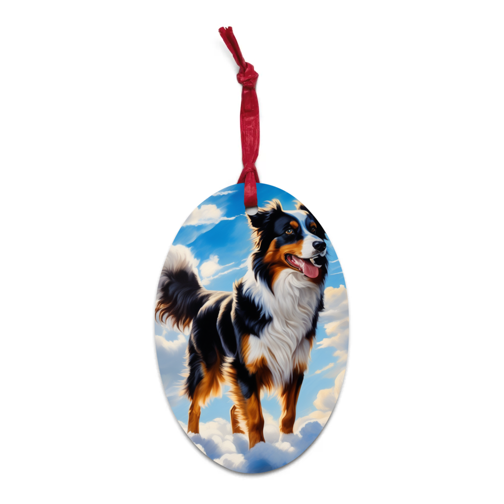 PugMug Custom Miniature American Shepherd Wooden Ornament