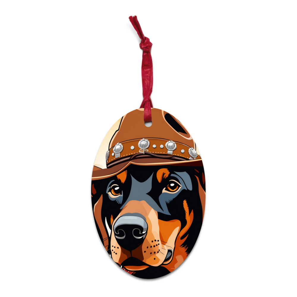 PugMug Custom Doberman Pinscher Wooden Ornament