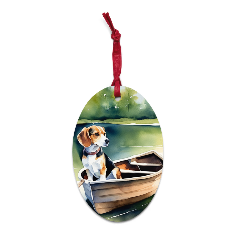 PugMug Custom Beagle Wooden Ornament