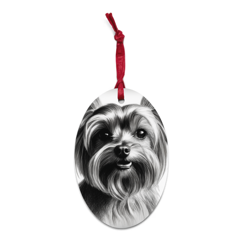 PugMug Custom Yorkshire Terrier Wooden Ornament