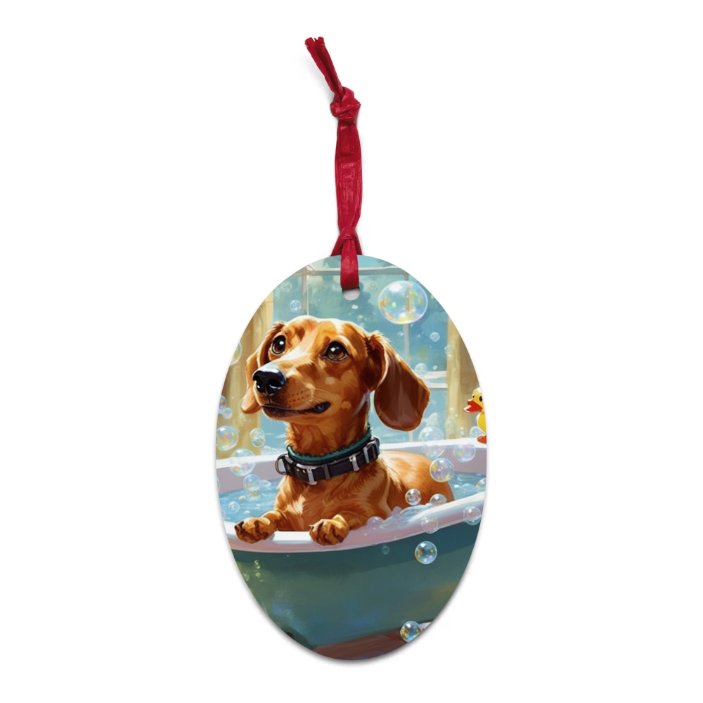 PugMug Custom Rex Wooden Ornament