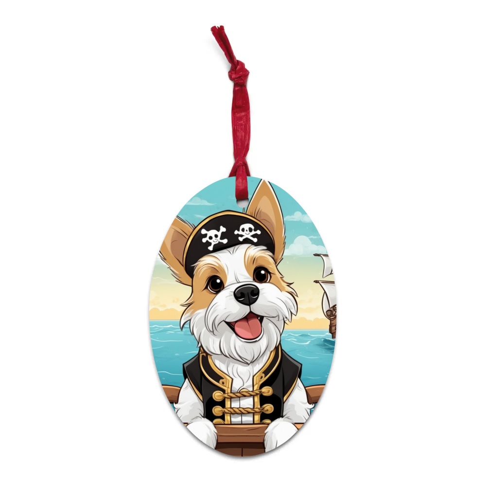 PugMug Custom Luna Wooden Ornament