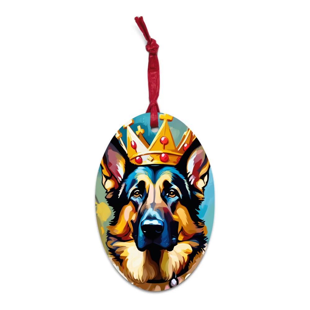 PugMug Custom German Shepherd Dog Wooden Ornament