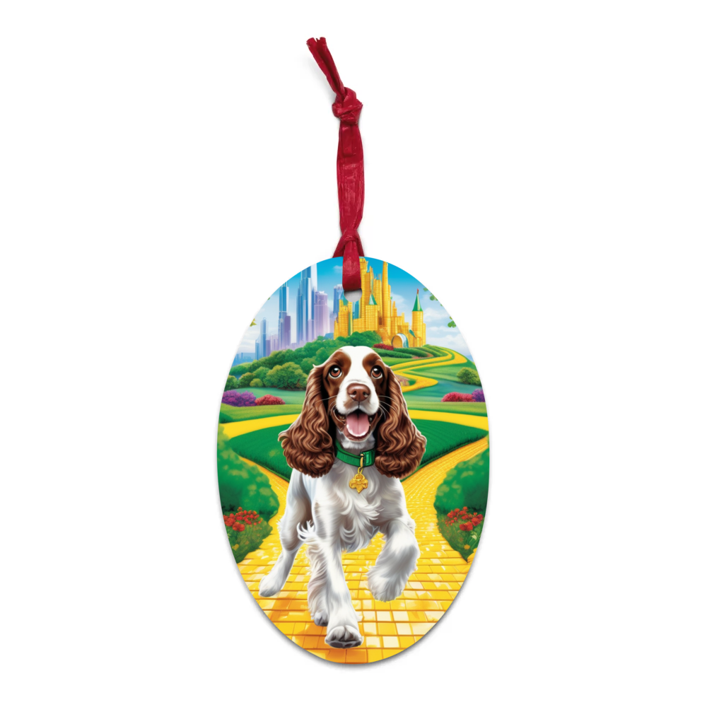 PugMug Custom English Cocker Spaniel Wooden Ornament