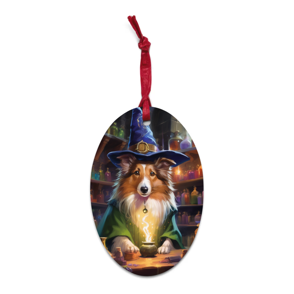 PugMug Custom Shetland Sheepdog Wooden Ornament